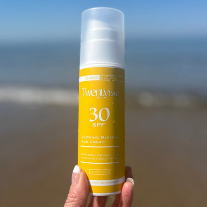 Twentytwo Skincare Mineral Sun cream award winning rose water protecting glowing spf 30 natural formula