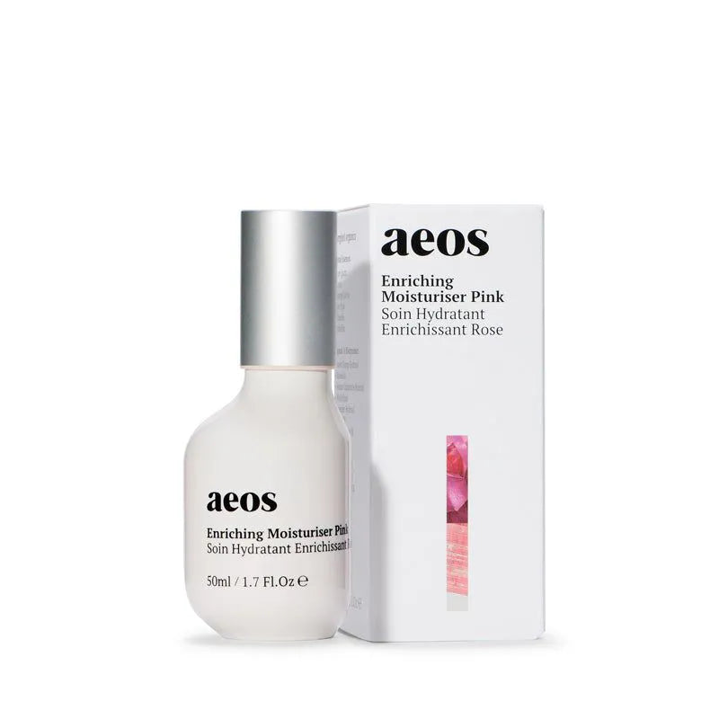 Image of Aeos Enriching Moisturiser Pink - bottle and box