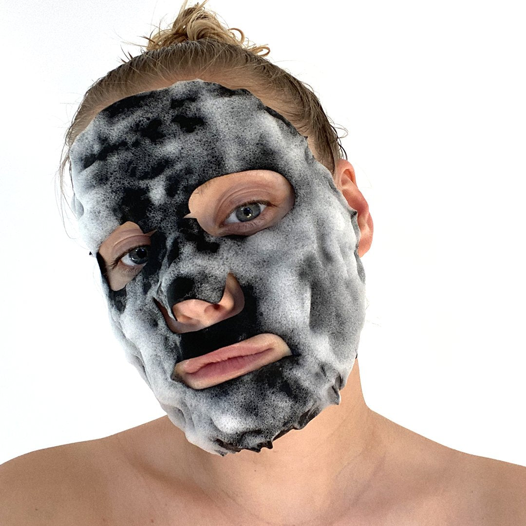 Beauty Pro DETOXIFYING Bubbling Cleansing Sheet Mask with Activated Charcoal