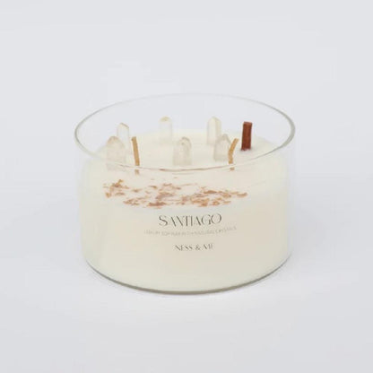 Ness & Me Luxury 2-Wick Crystal Soy Wax Candle 280g - Santiago