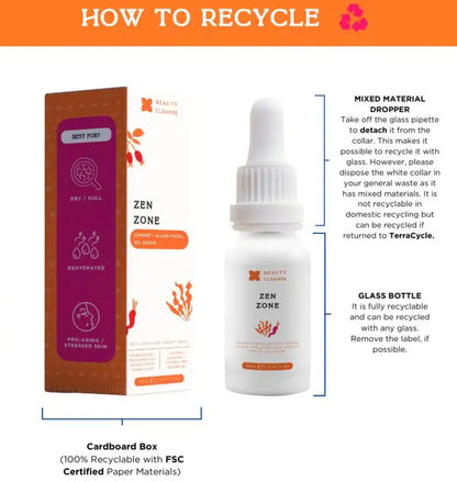 Beauty Cleanse - Zen Zone - Carrot and Algae Face Oil Serum